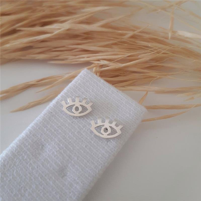 BRINCO PRATA 925 OLHO COM CÍLIOS