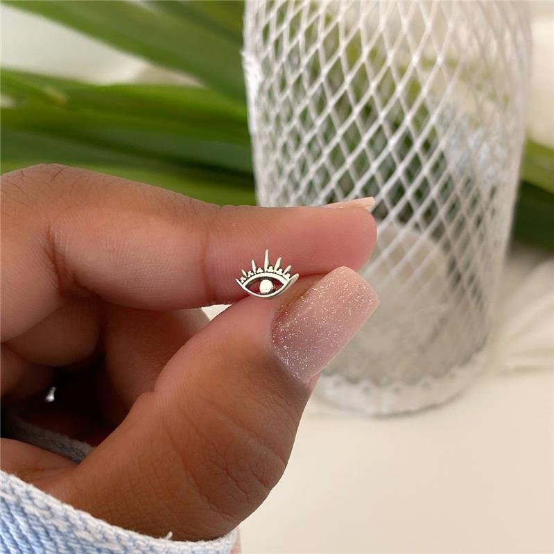 BRINCO PRATA 925 OLHO COM CÍLIOS