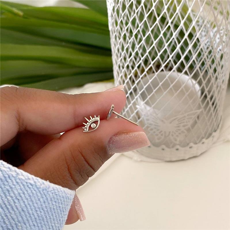 BRINCO PRATA 925 OLHO COM CÍLIOS