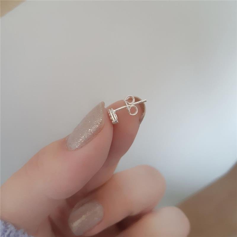 BRINCO PRATA 925 OLHO GREGO PEQUENO COM PEDRA