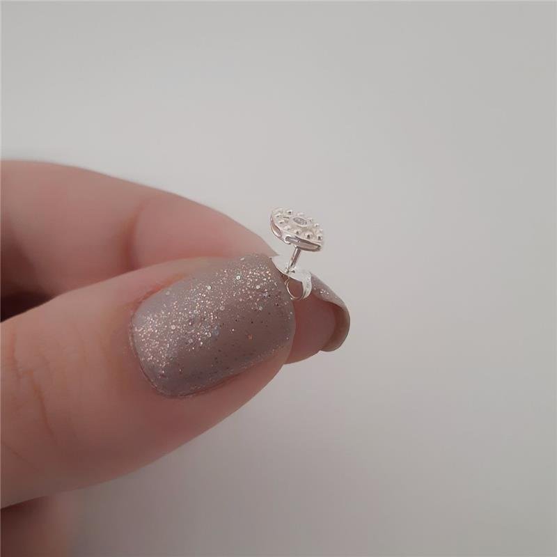 BRINCO PRATA 925 OLHO GREGO PEQUENO COM PEDRA