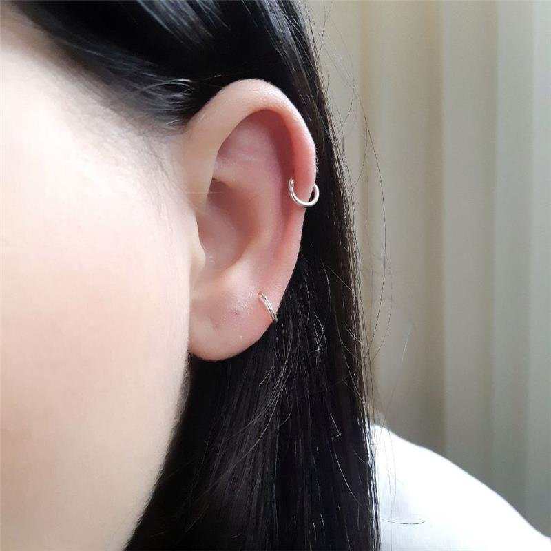 BRINCO PRATA 925 PAR ARGOLINHA LISA