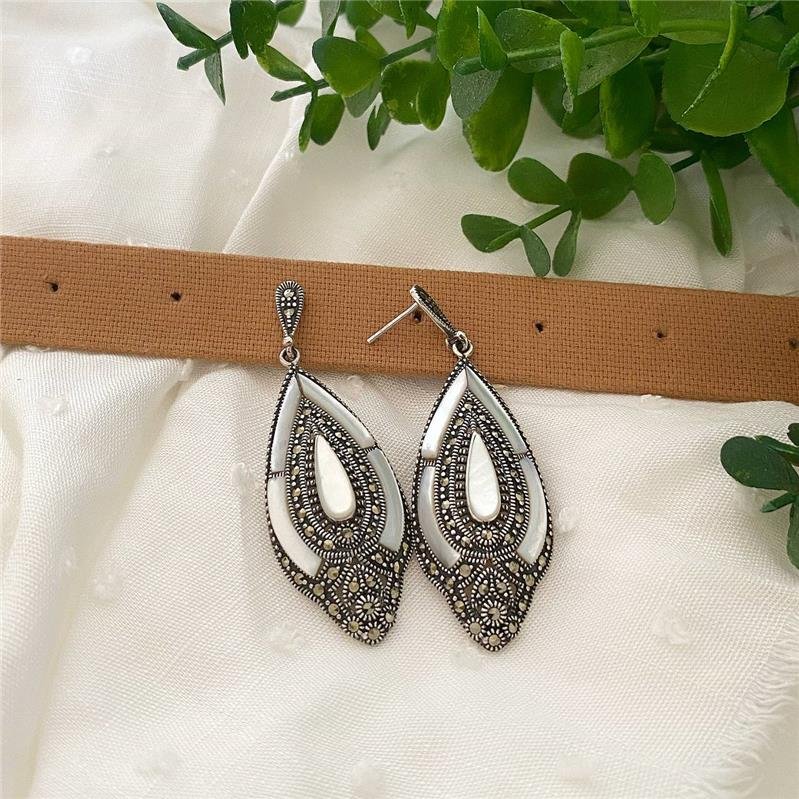 BRINCO PRATA 925 PENDURADO GOTA COM PEDRA NATURAL