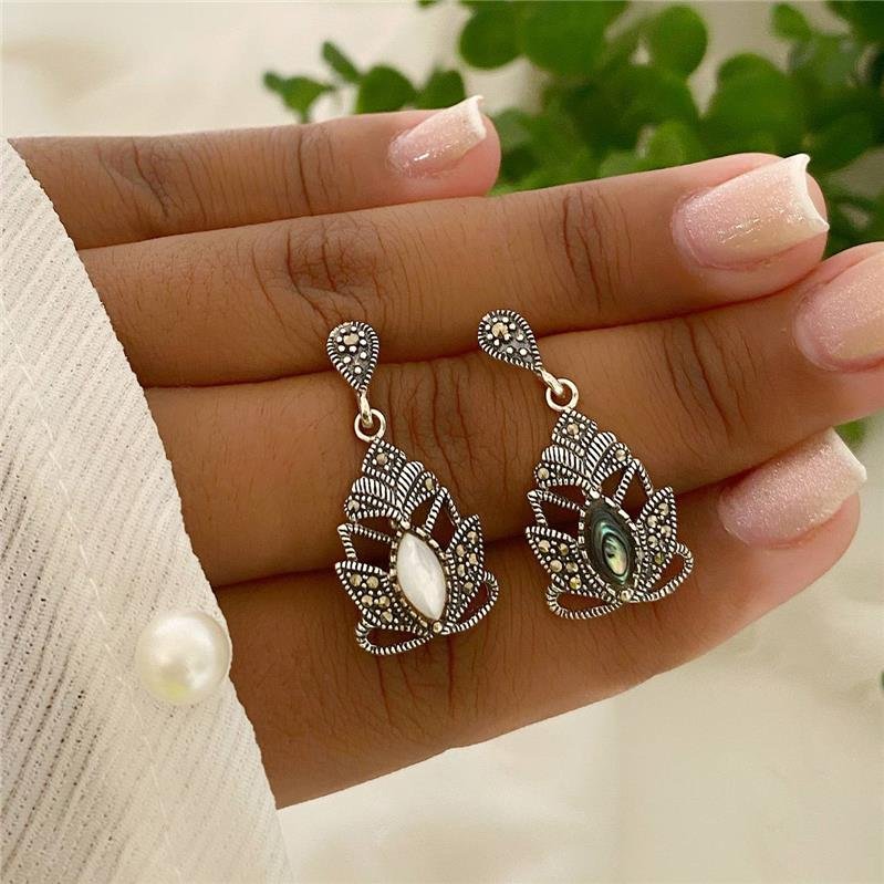 BRINCO PRATA 925 PENDURADO LOTUS PEDRA NATURAL 