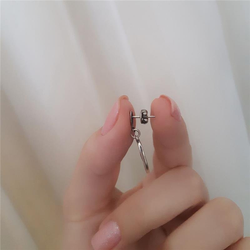 BRINCO PRATA 925 PENDURADO OVAL TRABALHADO