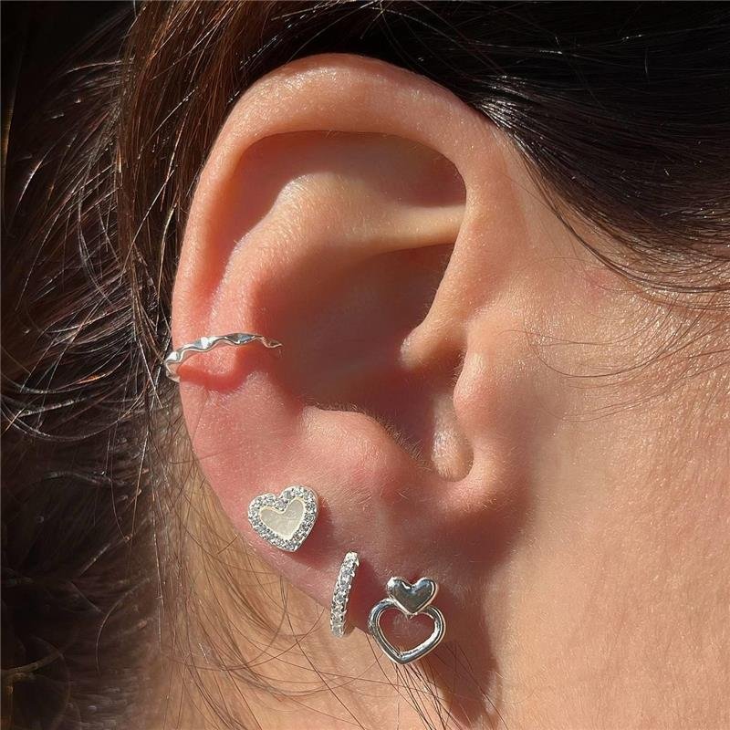 BRINCO PRATA 925 PIERCING FAKE ONDULADO