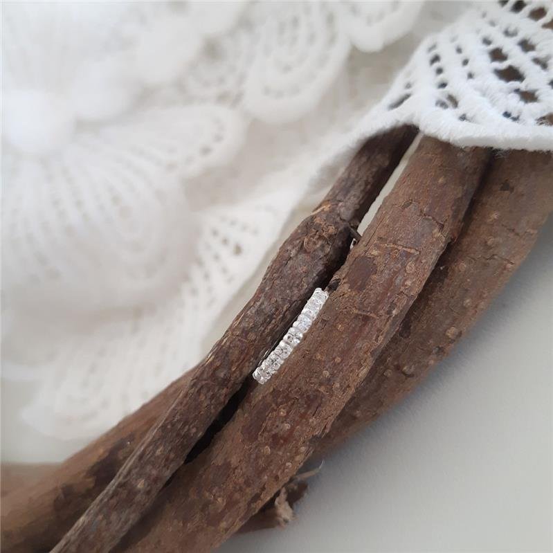 BRINCO PRATA 925 PIERCING PARA ORELHA COM PEDRA