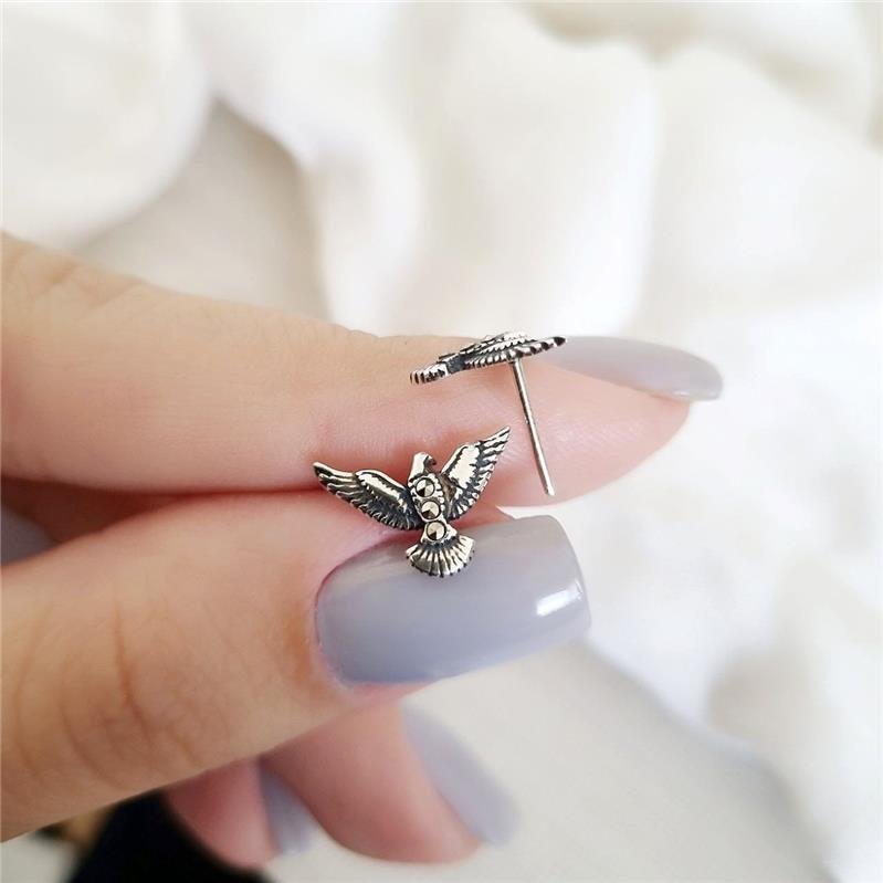 BRINCO PRATA 925 POMBA ESPIRITO SANTO CRAVEJADO