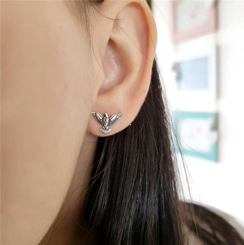 BRINCO PRATA 925 POMBA ESPIRITO SANTO CRAVEJADO