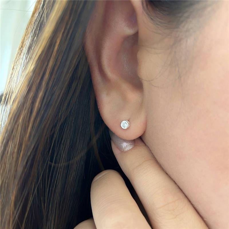 BRINCO PRATA 925 PONTO LUZ 0,3 MM