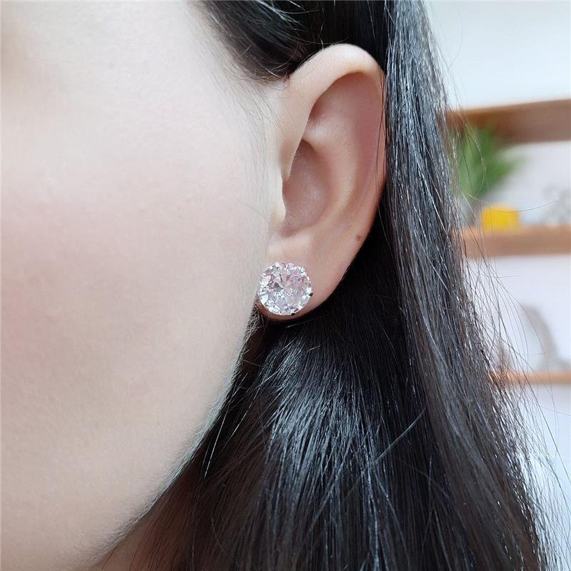 BRINCO PRATA 925 PONTO LUZ 1,2 CM