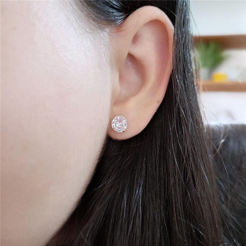 BRINCO PRATA 925 PONTO LUZ 7 MM CAIXA INGLESA