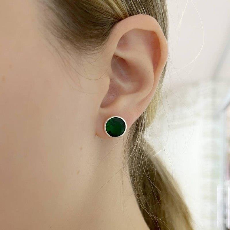 BRINCO PRATA 925 PONTO LUZ COLORIDO