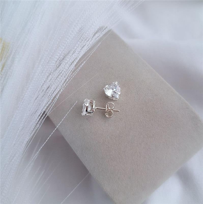 BRINCO PRATA 925 PONTO LUZ CORAÇÃO CAIXA INGLESA