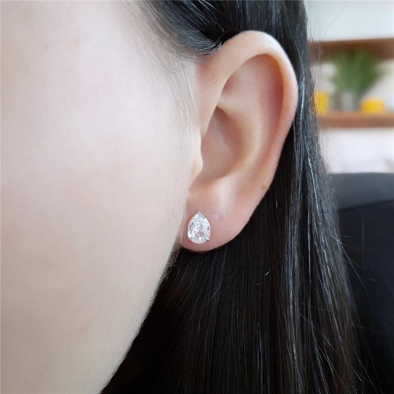 BRINCO PRATA 925 PONTO LUZ GOTA CAIXA INGLESA