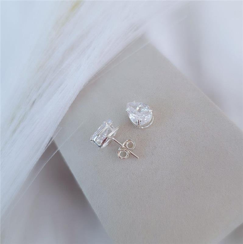 BRINCO PRATA 925 PONTO LUZ GOTA CAIXA INGLESA