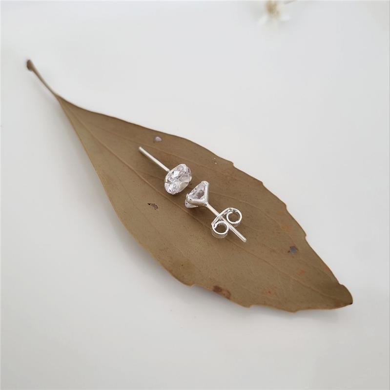 BRINCO PRATA 925 PONTO LUZ REDONDO 6MM