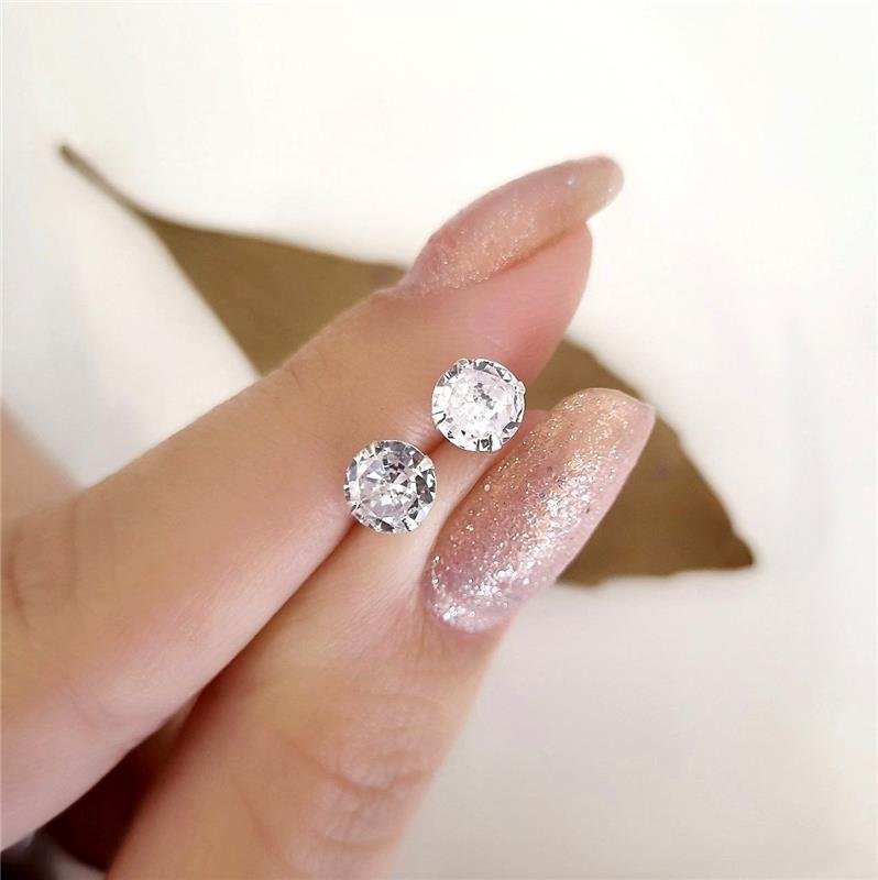 BRINCO PRATA 925 PONTO LUZ REDONDO 6MM