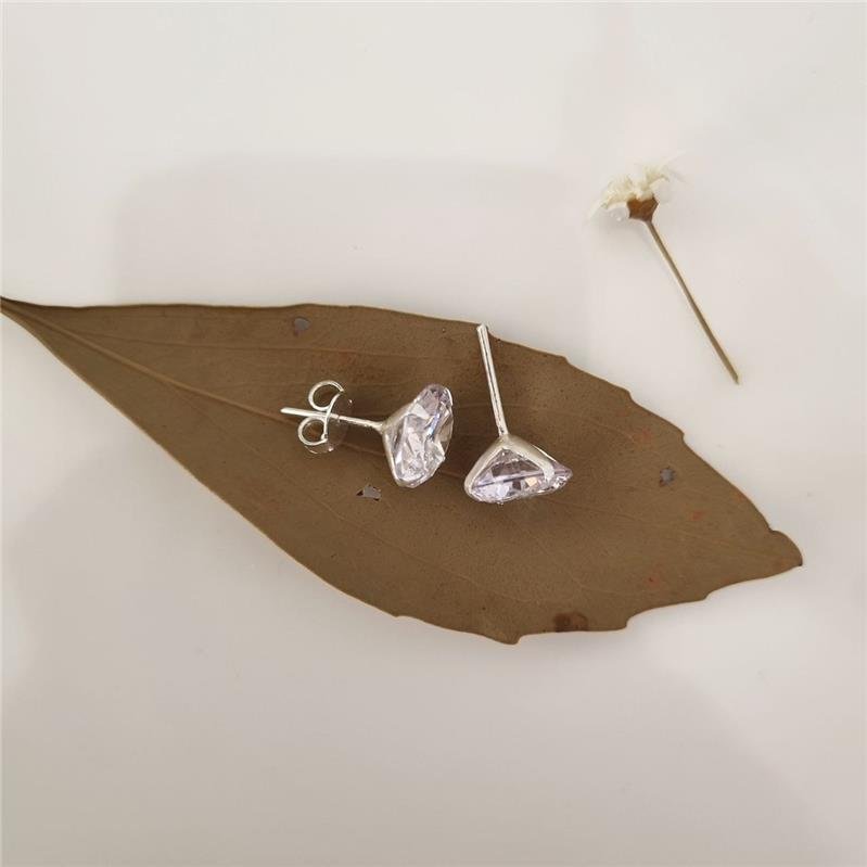 BRINCO PRATA 925 PONTO LUZ REDONDO 9MM