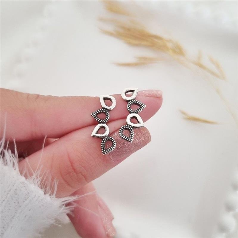 BRINCO PRATA 925 QUATRO GOTAS ARREDONDADO