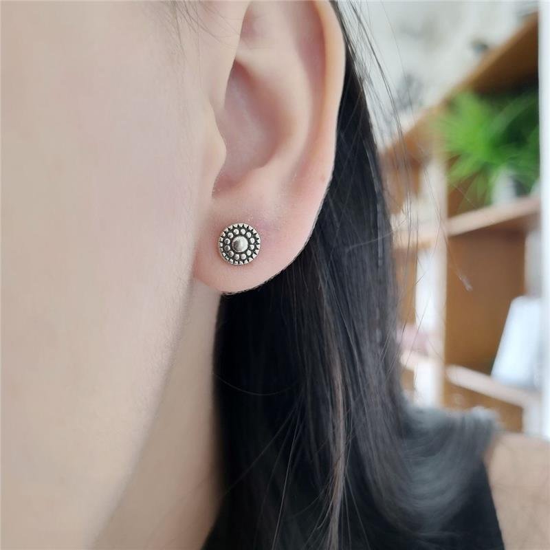 BRINCO PRATA 925 REDONDO COM CÍRCULOS