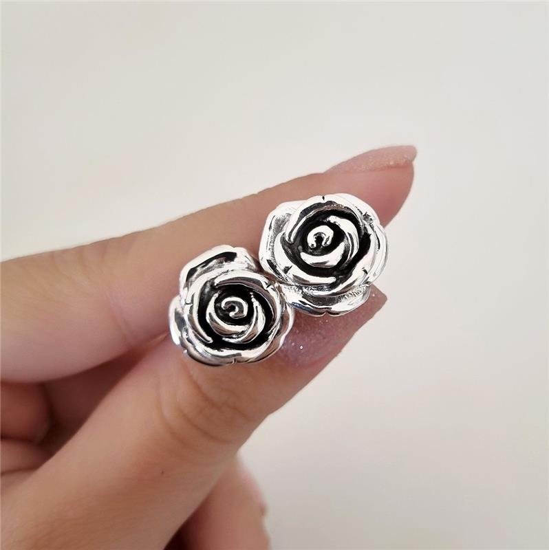 BRINCO PRATA 925 ROSA GRANDE