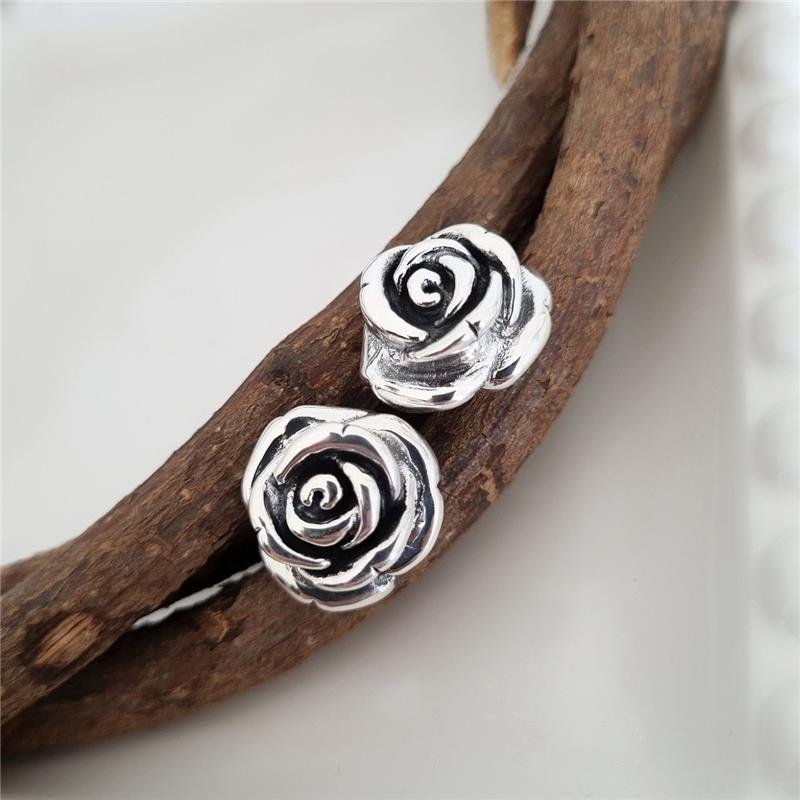 BRINCO PRATA 925 ROSA GRANDE