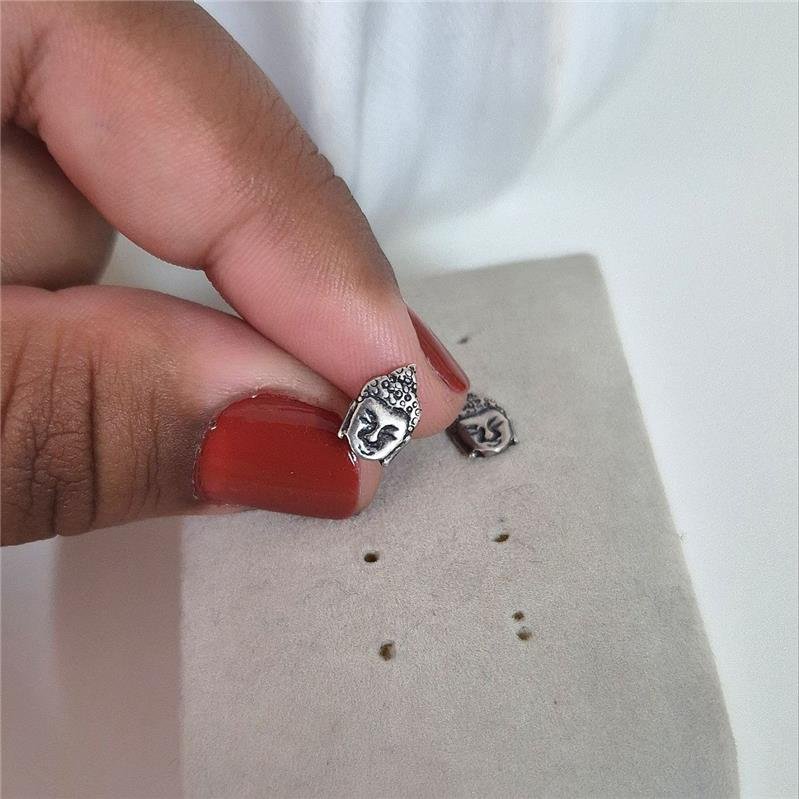 BRINCO PRATA 925 ROSTO BUDA