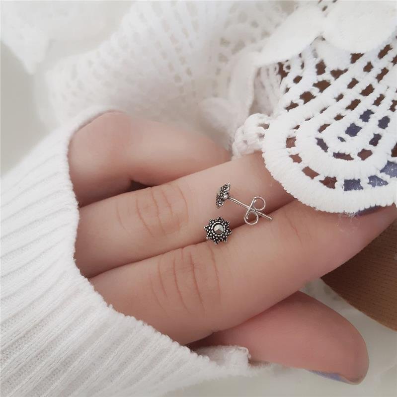 BRINCO PRATA 925 SOLZINHO COM PEDRA