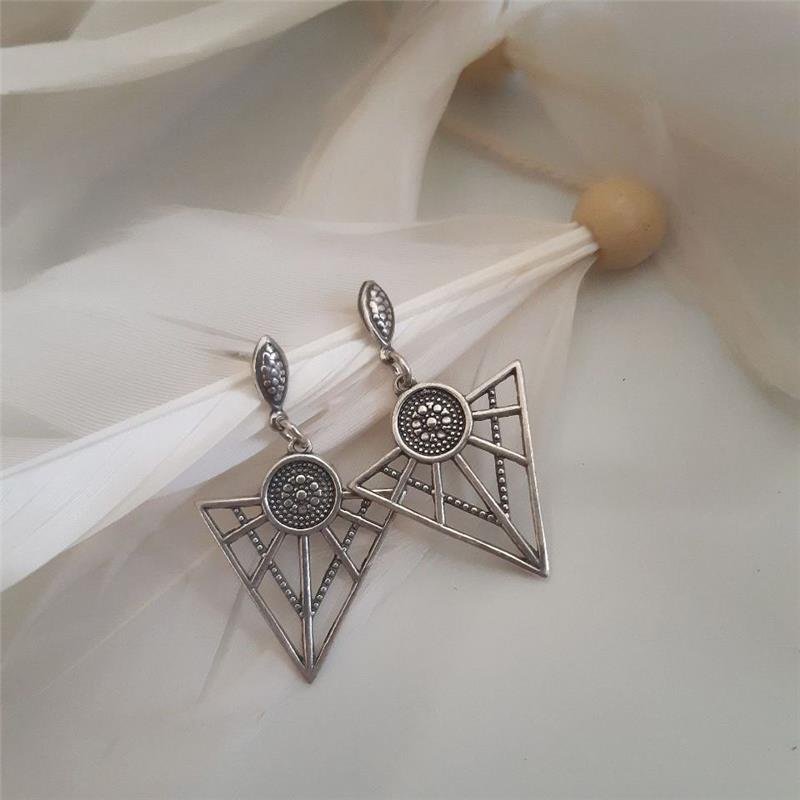 BRINCO PRATA 925 TRIÂNGULO VAZADO