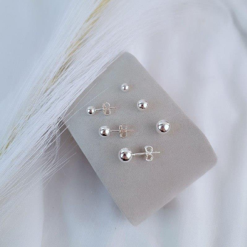 BRINCO PRATA 925 TRIO BOLINHAS 4-5-6 MM