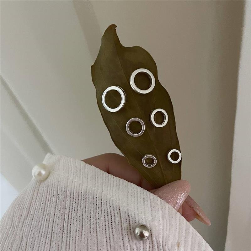 BRINCO PRATA 925 TRIO CÍRCULOS VAZADOS