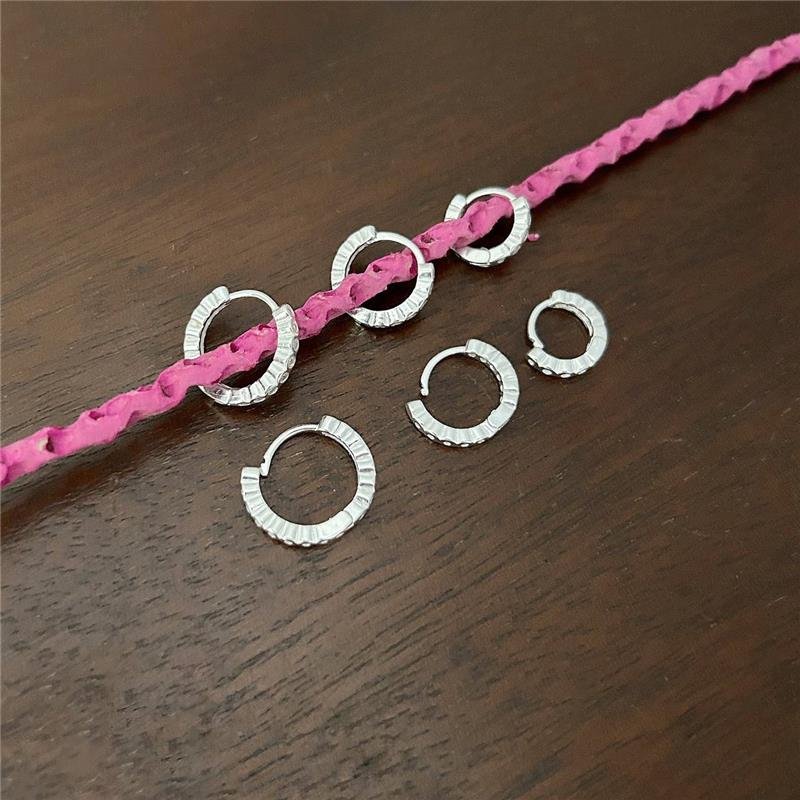 BRINCO PRATA 925 TRIO DE ARGOLAS CRAVEJADAS