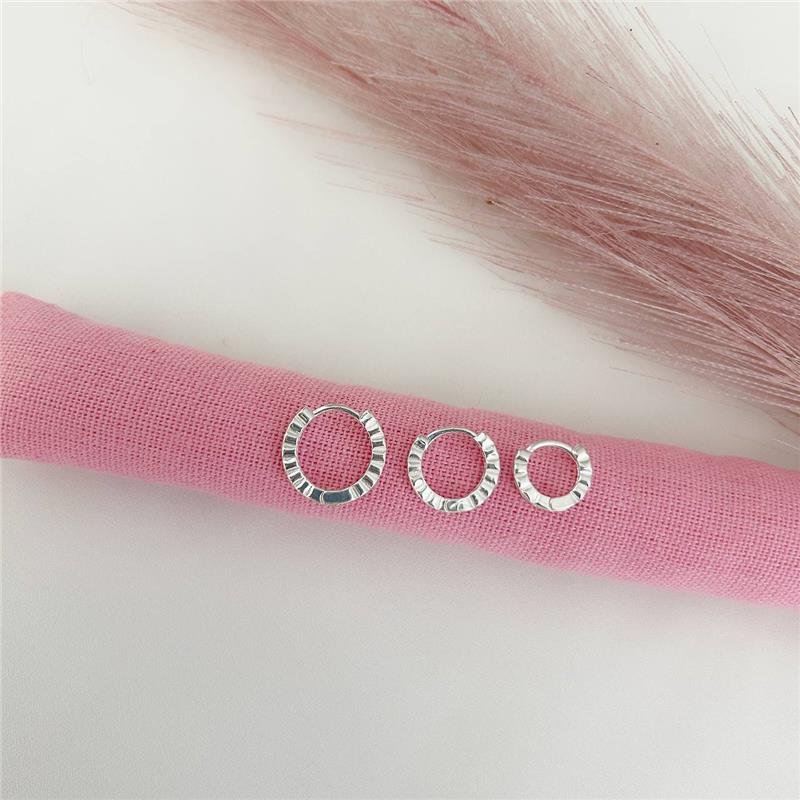 BRINCO PRATA 925 TRIO DE ARGOLAS CRAVEJADAS