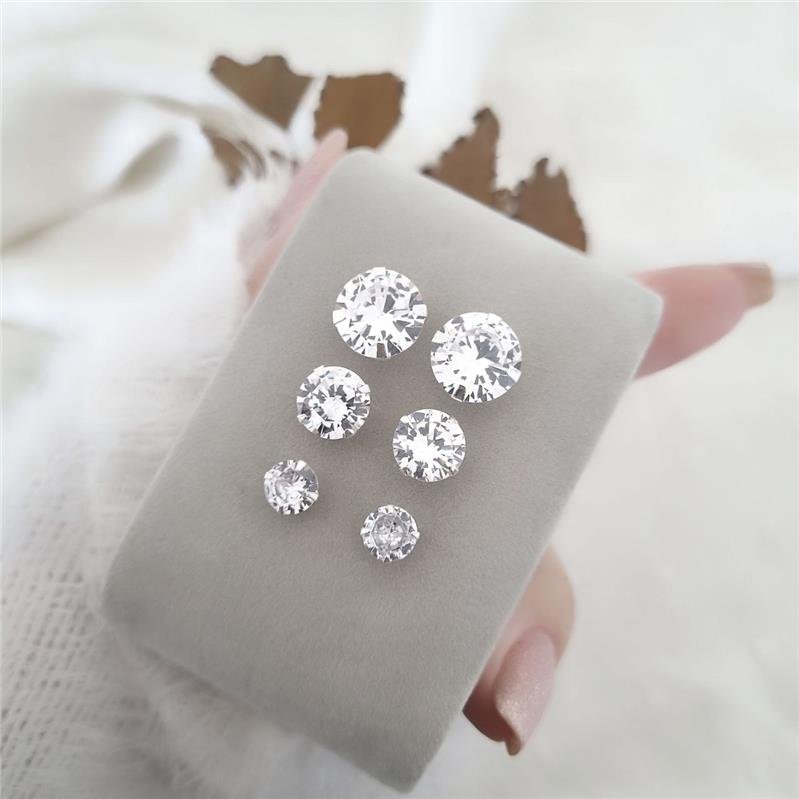 BRINCO PRATA 925 TRIO PONTO LUZ REDONDO 10-8-6 MM