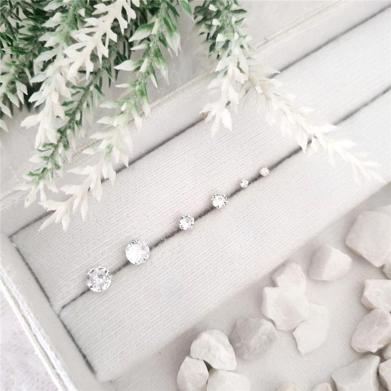 BRINCO PRATA 925 TRIO PONTO LUZ REDONDO 6-4-2 MM