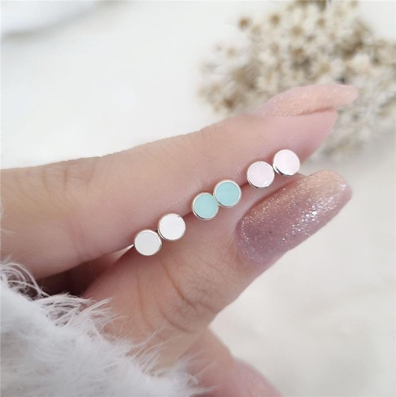 BRINCO PRATA 925 TRIO PONTO LUZ TONS PASTÉIS