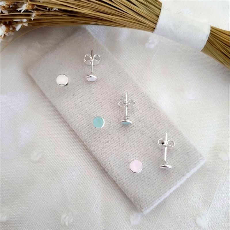 BRINCO PRATA 925 TRIO PONTO LUZ TONS PASTÉIS