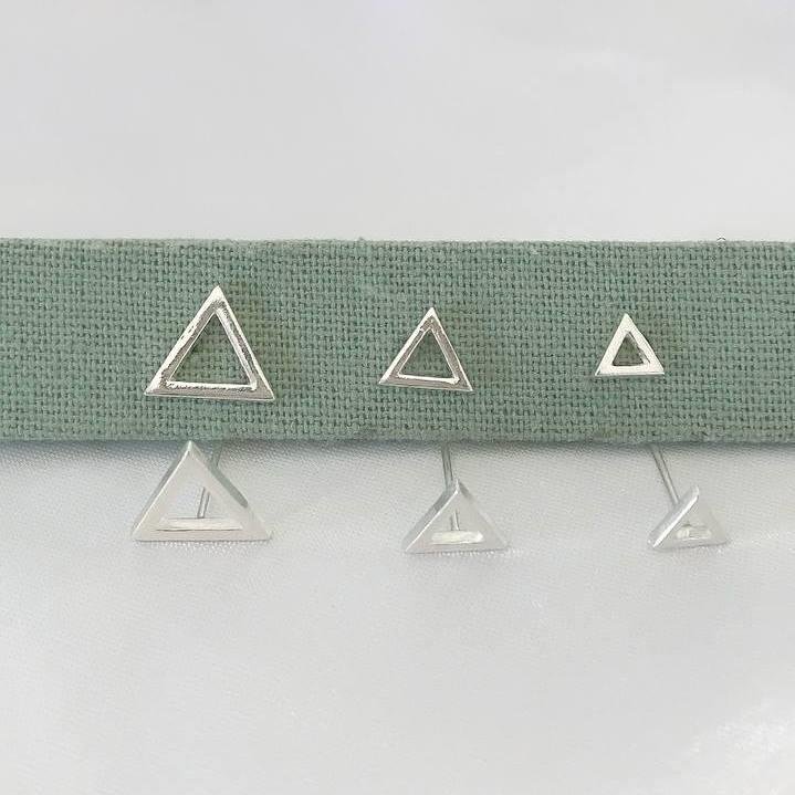 BRINCO PRATA 925 TRIO TRIÂNGULO VAZADO