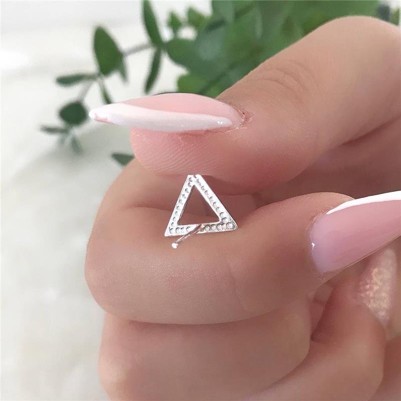 BRINCO PRATA 925 TRIO TRIÂNGULO VAZADO