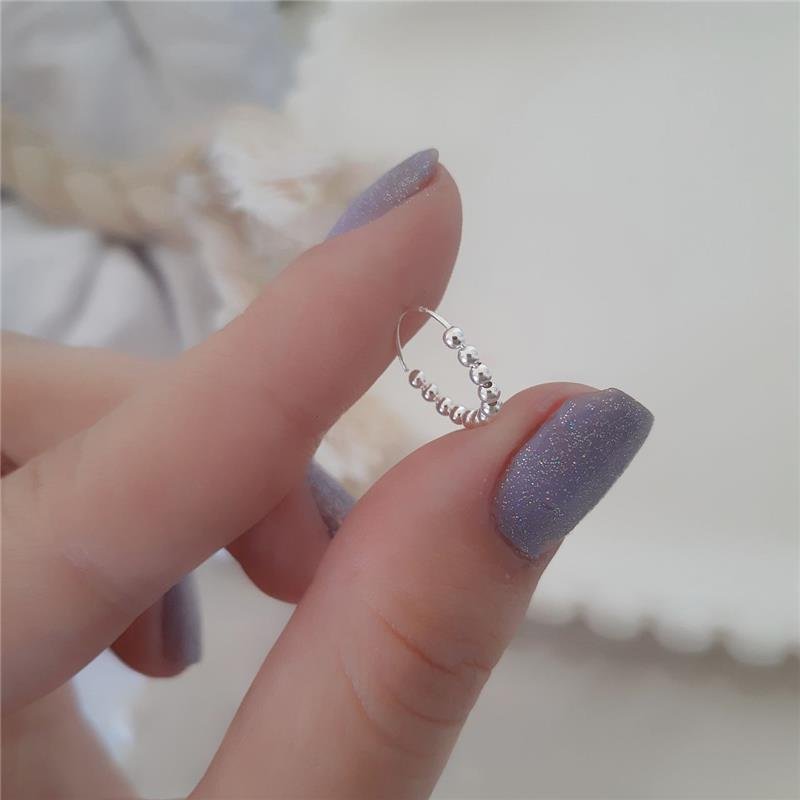 BRINCO PRATA 925 UNIDADE ARGOLA BOLINHAS PEQUENA