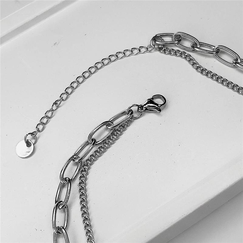 COLAR AÇO INOX DUPLO CARTIER E GROUMET PLAQUINHAS PERSONALIZÁVEIS