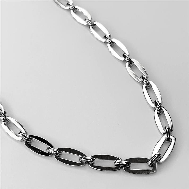 COLAR AÇO INOX ELOS LARGOS LONGA