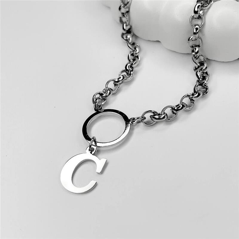 COLAR AÇO INOX PINGENTE LETRA