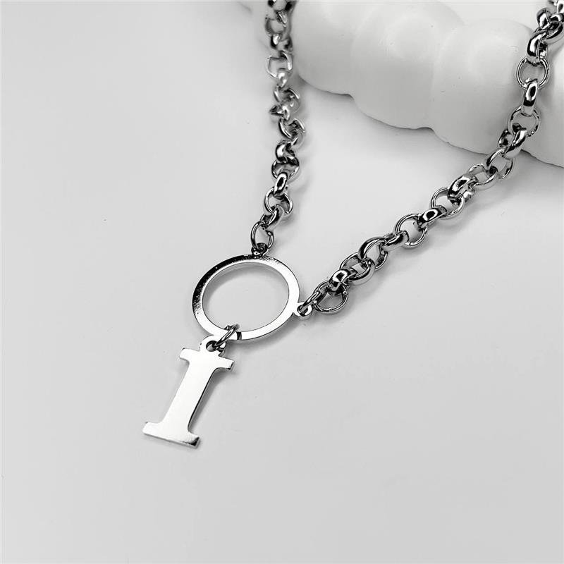 COLAR AÇO INOX PINGENTE LETRA