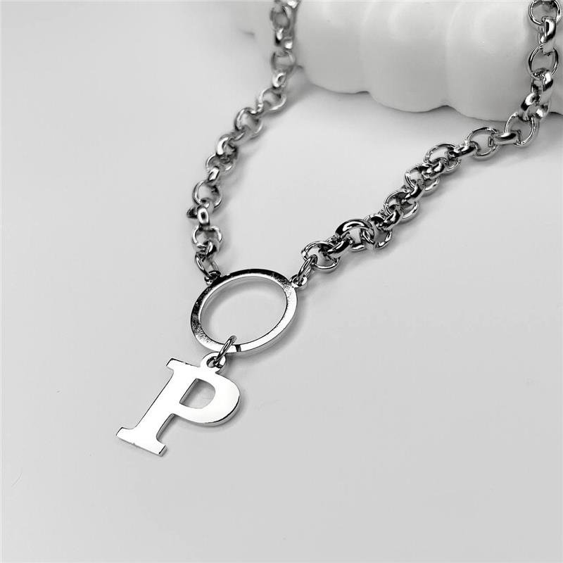 COLAR AÇO INOX PINGENTE LETRA