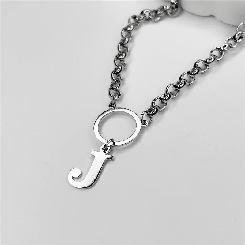 COLAR AÇO INOX PINGENTE LETRA