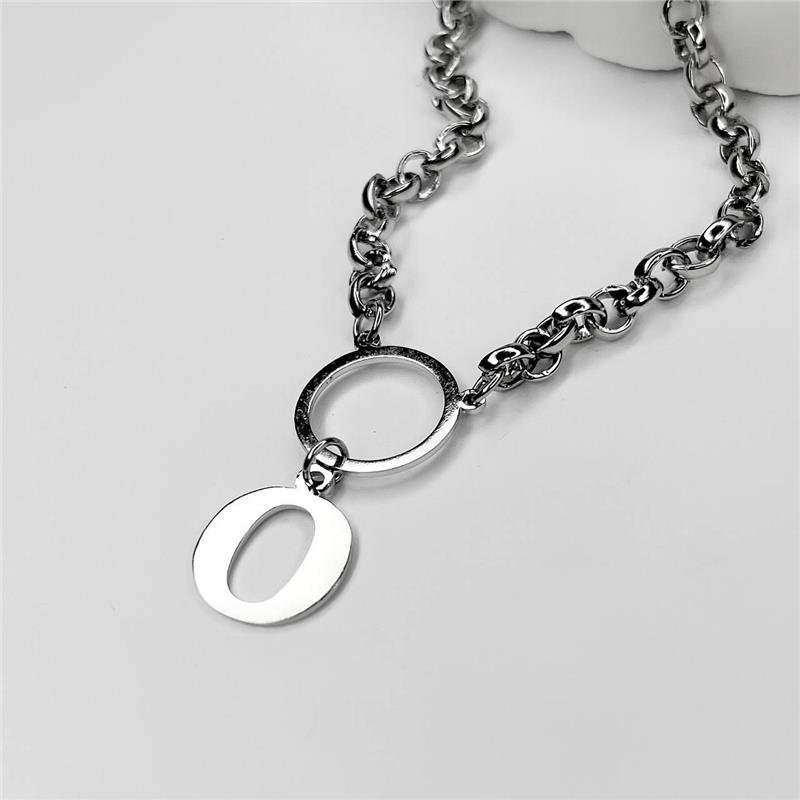 COLAR AÇO INOX PINGENTE LETRA