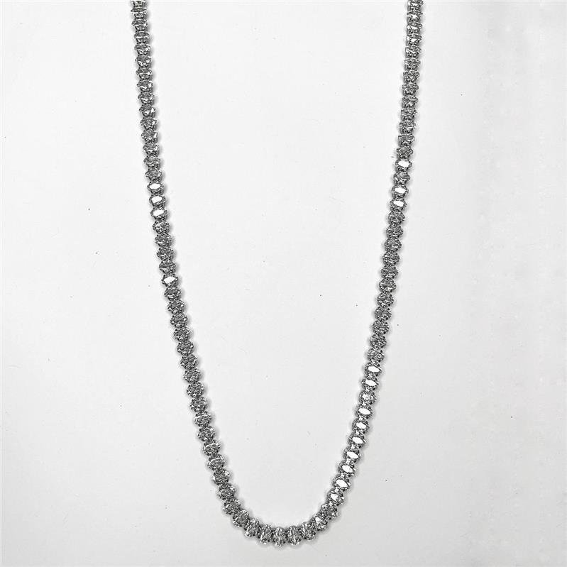 COLAR AÇO INOX RIVIERA ZIRCÔNIA OVAL
