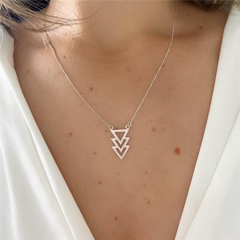 COLAR PRATA 925 3 SETAS